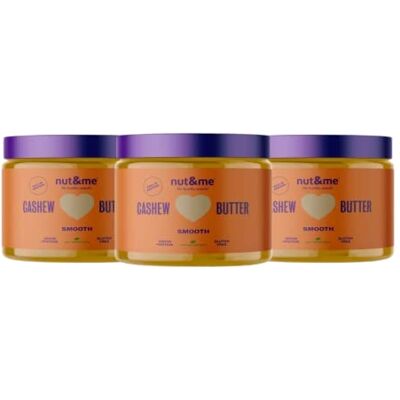 nut&me Beurre de noix de cajou 900 g Beurre fait à 100 % avec des noix de cajou torréfiées Sans sucre, sans gluten et sans additifs Pas d'huile de palme Pack 3 x 300 g - Publicité nut&me Beurre de noix de cajou 900 g Beurre fait à 100 % avec des noix de cajou torréfiées Sans sucre, sans gluten et sans additifs Pas d'huile de palme Pack 3 x 300 g - Publicité