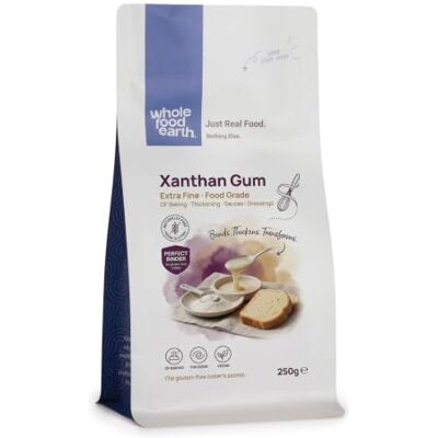 Wholefood Earth Gomme xanthane de qualité alimentaire Végane Extra fine Sans OGM Naturelle Sans gluten 250 g - Publicité Wholefood Earth Gomme xanthane de qualité alimentaire Végane Extra fine Sans OGM Naturelle Sans gluten 250 g - Publicité