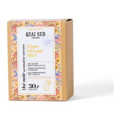 QUAI SUD Thé noir aromatisé Figue-Orange-Miel15 infusettes 30G - Publicité QUAI SUD Thé noir aromatisé Figue-Orange-Miel15 infusettes 30G - Publicité