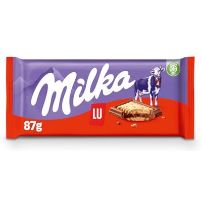 Milka Sandwich LU Lot de 18 sachets de sable 87 g - Publicité Milka Sandwich LU Lot de 18 sachets de sable 87 g - Publicité