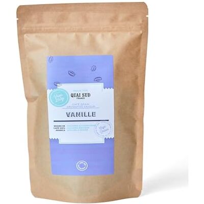 QUAI SUD Café grain Aromatisé I Vanille I 250 g - Publicité QUAI SUD Café grain Aromatisé I Vanille I 250 g - Publicité