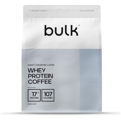 Bulk Protéine de Lactosérum Café , Saveur Caramel Latte, 500 g, 16 Portions, 17g de Protéines par Portion, Café Véritable, Shake Riche en Protéines pour Soutien Musculaire - Publicité Bulk Protéine de Lactosérum Café , Saveur Caramel Latte, 500 g, 16 Portions, 17g de Protéines par Portion, Café Véritable, Shake Riche en Protéines pour Soutien Musculaire - Publicité
