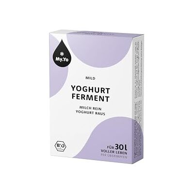 My.Yo Ferment pour yaourt doux bio 6x5 g Ferment pour jusqu’à 30 L de yaourt maison - Publicité My.Yo Ferment pour yaourt doux bio 6x5 g Ferment pour jusqu’à 30 L de yaourt maison - Publicité