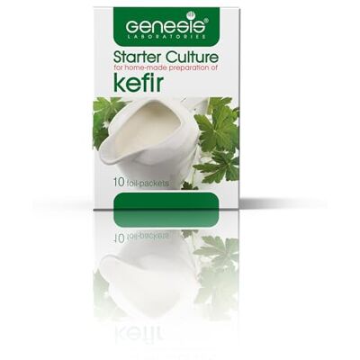 Genesis LABORATORIES Genesis Starter Culture pour la préparation artisanale de kéfir -pour et de 50L - Publicité Genesis LABORATORIES Genesis Starter Culture pour la préparation artisanale de kéfir -pour et de 50L - Publicité