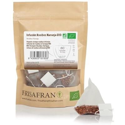 FRISAFRAN Pyramides d'Infusion Rooibos à l'Orange Bio 60 Unités 120g Détente Digestif Thé Naturel Saveur Unique Hydratant Nutritif Relaxant - Publicité FRISAFRAN Pyramides d'Infusion Rooibos à l'Orange Bio 60 Unités 120g Détente Digestif Thé Naturel Saveur Unique Hydratant Nutritif Relaxant - Publicité
