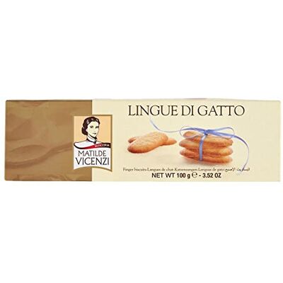 Matilde Vicenzi Vicenzi Lingue di gatto Lot de 3 barres de biscuits 100 g - Publicité Matilde Vicenzi Vicenzi Lingue di gatto Lot de 3 barres de biscuits 100 g - Publicité