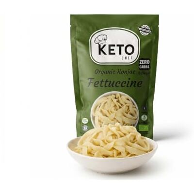 Keto Chef - Konjac Fettuccine Bio 270 - Organique - Pasta - Publicité Keto Chef - Konjac Fettuccine Bio 270 - Organique - Pasta - Publicité