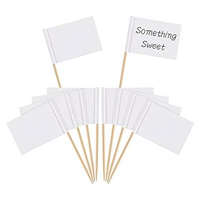 Pangda Drapeaux de Cure-Dents Vide Blanc Marqueurs de Fromage Marquage des Étiquettes Blanc pour Gâteau de Fête Cheeseplate de Nourriture Apéritifs(100 Pièces) - Publicité Pangda Drapeaux de Cure-Dents Vide Blanc Marqueurs de Fromage Marquage des Étiquettes Blanc pour Gâteau de Fête Cheeseplate de Nourriture Apéritifs(100 Pièces) - Publicité