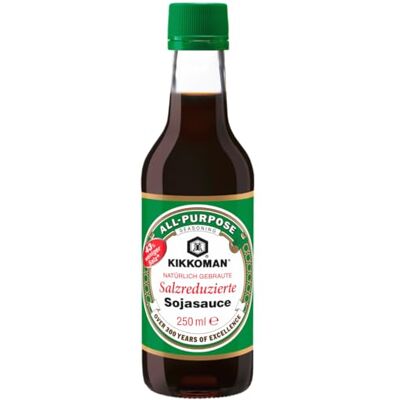 Kikkoman Sauce soja allégée en sel 250ml - Publicité Kikkoman Sauce soja allégée en sel 250ml - Publicité