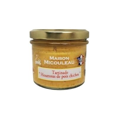 MICOULEAU 3 bocaux Houmous aux Pois Chiches, 66% Pois Chiches, Huile d'Olive et Sésame, Pot de 100g, Végétarien - Publicité MICOULEAU 3 bocaux Houmous aux Pois Chiches, 66% Pois Chiches, Huile d'Olive et Sésame, Pot de 100g, Végétarien - Publicité