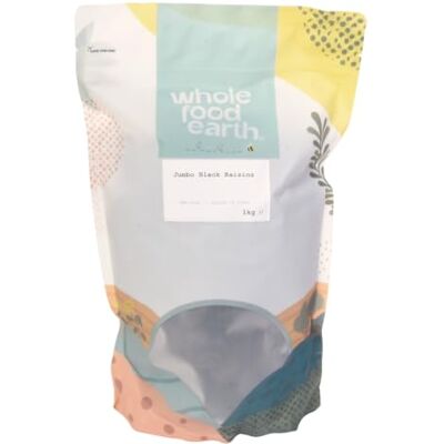 Wholefood Earth Raisins noirs géants, 1 kg Sans OGM Source de fibres - Publicité Wholefood Earth Raisins noirs géants, 1 kg Sans OGM Source de fibres - Publicité