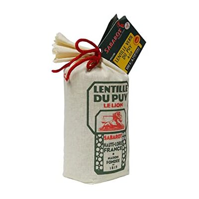 Sabarot Pochon de Lentille verte du Puy A.O.P. 500g - Publicité Sabarot Pochon de Lentille verte du Puy A.O.P. 500g - Publicité