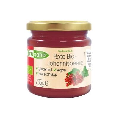 Confiture de groseille Frusano - 235 g - Vegan, Sans gluten, Fraîche & Acidulée - Publicité Confiture de groseille Frusano - 235 g - Vegan, Sans gluten, Fraîche & Acidulée - Publicité