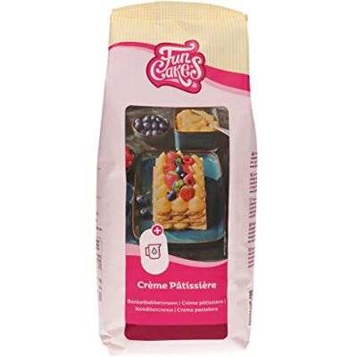 FunCakes Mix pour Crème Pâtissière, Facile à utiliser, Crème pâtissière délicieuse pour garnir les gâteaux, cupcakes et autres friandises, Ajoutez uniquement de l'eau, Halal. 1 kg - Publicité FunCakes Mix pour Crème Pâtissière, Facile à utiliser, Crème pâtissière délicieuse pour garnir les gâteaux, cupcakes et autres friandises, Ajoutez uniquement de l'eau, Halal. 1 kg - Publicité