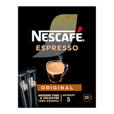 Nescafe NESCAFÉ Espresso Original , Café Soluble 100% Arabica, 4 x 25 Sticks Café soluble Espresso 100% Arabica , pour une préparation instantanée prête en quelques secondes , Mousse Veloutée - Publicité Nescafe NESCAFÉ Espresso Original , Café Soluble 100% Arabica, 4 x 25 Sticks Café soluble Espresso 100% Arabica , pour une préparation instantanée prête en quelques secondes , Mousse Veloutée - Publicité