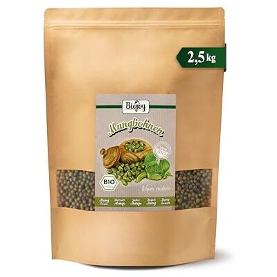 Biojoy Haricots mungo BIO, séchés, entiers, 2,5 kg De Chine, naturels, idéals pour cuisiner - Publicité Biojoy Haricots mungo BIO, séchés, entiers, 2,5 kg De Chine, naturels, idéals pour cuisiner - Publicité