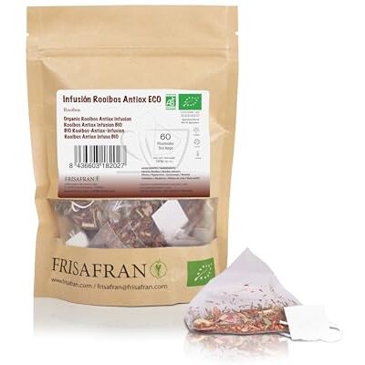 FRISAFRAN Infusion Rooibos Bio en Pyramides 60 Unités 120g Infusion Nutritif Hydratant Antioxydant rafraîchissant rooïbos roibos vous perfusion sachets vitaminé thé sans caféine - Publicité FRISAFRAN Infusion Rooibos Bio en Pyramides 60 Unités 120g Infusion Nutritif Hydratant Antioxydant rafraîchissant rooïbos roibos vous perfusion sachets vitaminé thé sans caféine - Publicité