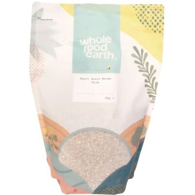 Wholefood Earth Riz complet à grains courts – Sans OGM – Naturel – Végan – Sans produits laitiers – Sans sucre ajouté – 2 kg - Publicité Wholefood Earth Riz complet à grains courts – Sans OGM – Naturel – Végan – Sans produits laitiers – Sans sucre ajouté – 2 kg - Publicité