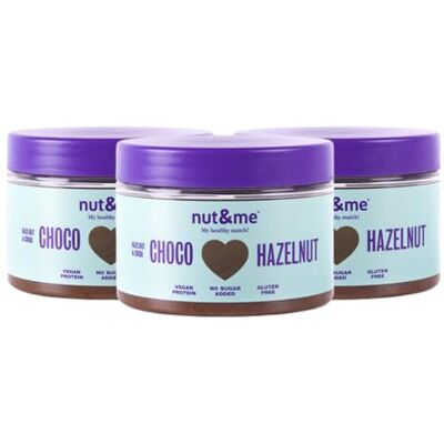 nut&me Pâte à tartiner chocolat noisette 750 g 100% Naturelle Sans sucre Confiserie Sans additifs Vegan Pack 2 x 250 gr - Publicité nut&me Pâte à tartiner chocolat noisette 750 g 100% Naturelle Sans sucre Confiserie Sans additifs Vegan Pack 2 x 250 gr - Publicité
