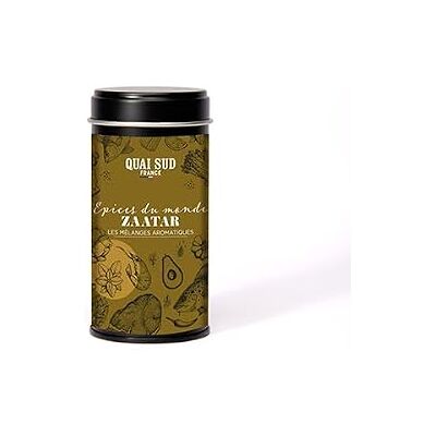 QUAI SUD Mélange Aromatique Zaatar – Épices du Moyen-Orient, Idéal Pain, Houmous, Salades & Marinades Saveur Herbacée, Sésame & Citronnée 45 g Boite Réutilisable - Publicité QUAI SUD Mélange Aromatique Zaatar – Épices du Moyen-Orient, Idéal Pain, Houmous, Salades & Marinades Saveur Herbacée, Sésame & Citronnée 45 g Boite Réutilisable - Publicité