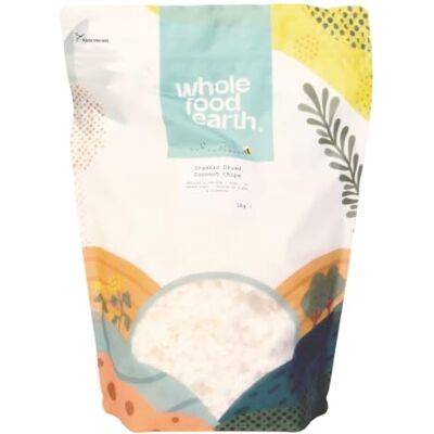Wholefood Earth Chips de noix de coco bio séchées 1 kg Crues Sans OGM Véganes Riches en fibres Certifiées biologiques - Publicité Wholefood Earth Chips de noix de coco bio séchées 1 kg Crues Sans OGM Véganes Riches en fibres Certifiées biologiques - Publicité