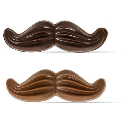 dekora Moustaches en chocolat noir et au lait pour décorer gâteaux et desserts, 108 unités, décoration comestible pour la Fête des Pères, 4,8 x 1,6 cm - Publicité dekora Moustaches en chocolat noir et au lait pour décorer gâteaux et desserts, 108 unités, décoration comestible pour la Fête des Pères, 4,8 x 1,6 cm - Publicité