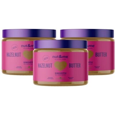 nut&me Purée de noisettes grillées 900 g Pack 3 x 300 g, 100 % noisettes, Végan, Crémeuse et délicieuse, Sans sucre ni additifs - Publicité nut&me Purée de noisettes grillées 900 g Pack 3 x 300 g, 100 % noisettes, Végan, Crémeuse et délicieuse, Sans sucre ni additifs - Publicité