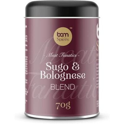 BAM Mélange d'Épices – Pour Recettes Sucrées et Salées, Sans Gluten, Saveurs Naturelles, Sans Additifs – Sauce Tomate & Bolognaise, 70 g - Publicité BAM Mélange d'Épices – Pour Recettes Sucrées et Salées, Sans Gluten, Saveurs Naturelles, Sans Additifs – Sauce Tomate & Bolognaise, 70 g - Publicité