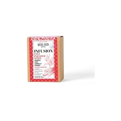 QUAI SUD Infusion « Love Paradise » (Rooibos, Café, Cannelle, Orange) 15 Infusettes - Publicité QUAI SUD Infusion « Love Paradise » (Rooibos, Café, Cannelle, Orange) 15 Infusettes - Publicité