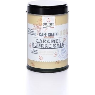 QUAI SUD Cafe en Grains Aromatisé 150g Saveur Caramel Beurre Sale - Publicité QUAI SUD Cafe en Grains Aromatisé 150g Saveur Caramel Beurre Sale - Publicité