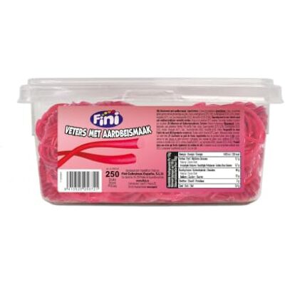 Fini Lacets fraise 250 pièces - Publicité Fini Lacets fraise 250 pièces - Publicité