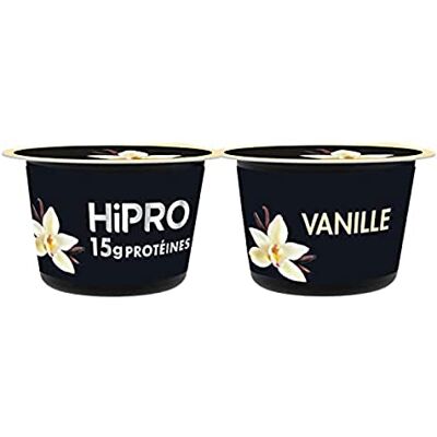 HiPRO Danone Yaourt Vanille Protéiné 0%, 2 x 160g - Publicité HiPRO Danone Yaourt Vanille Protéiné 0%, 2 x 160g - Publicité