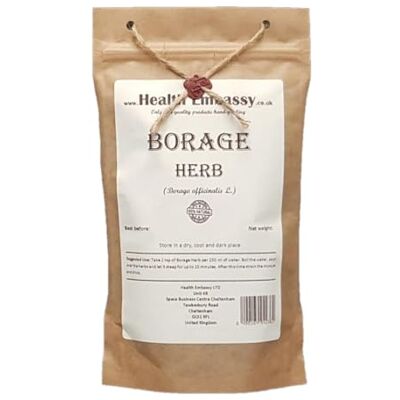 HEALTH EMBASSY Herbe de Bourrache Tisane Borago Officinalis L Borage Herb (100g) - Publicité HEALTH EMBASSY Herbe de Bourrache Tisane Borago Officinalis L Borage Herb (100g) - Publicité