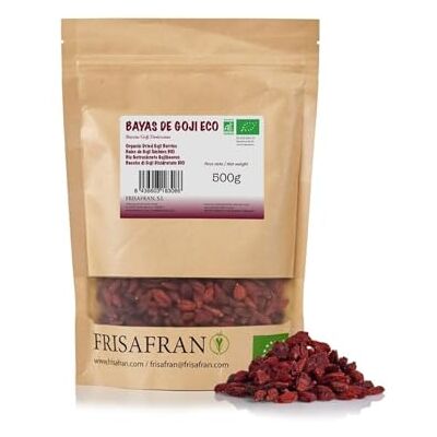 FRISAFRAN Baies de Goji Bio 500g Baies goji déshydratées Baies séchées Antioxydants Collation santé Sans sucres, soufre Fruits entiers Baies Supérieures Himalaya baies entières - Publicité FRISAFRAN Baies de Goji Bio 500g Baies goji déshydratées Baies séchées Antioxydants Collation santé Sans sucres, soufre Fruits entiers Baies Supérieures Himalaya baies entières - Publicité