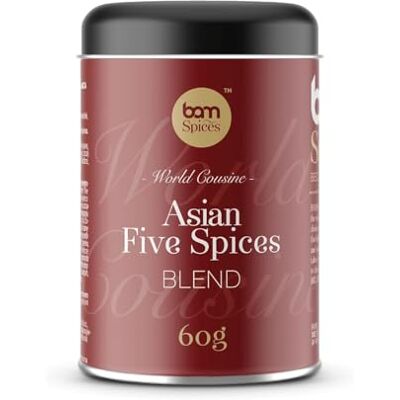 BAM Mélange d'Épices – Pour Recettes Sucrées et Salées, Sans Gluten, Saveurs Naturelles, Sans Additifs – Cinq Épices, 60 g - Publicité BAM Mélange d'Épices – Pour Recettes Sucrées et Salées, Sans Gluten, Saveurs Naturelles, Sans Additifs – Cinq Épices, 60 g - Publicité