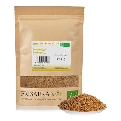 FRISAFRAN Graines de Lin Doré Entières Bio 500g Farine de Lin Superaliment lin doré Graines de lin brun Acides gras Source naturelle de fibres Oméga 3 100% végétalien Sans gluten - Publicité FRISAFRAN Graines de Lin Doré Entières Bio 500g Farine de Lin Superaliment lin doré Graines de lin brun Acides gras Source naturelle de fibres Oméga 3 100% végétalien Sans gluten - Publicité