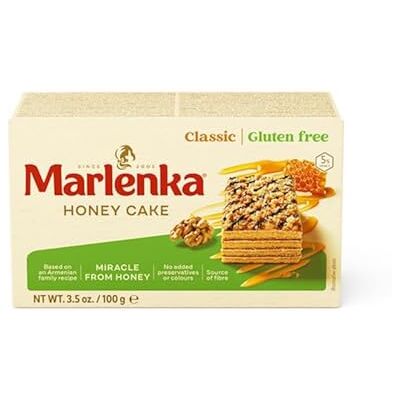 Marlenka ® Tartelettes au miel sans gluten aux noix – Tarte au miel, tarte, pâtisserie (1 x 100 g) - Publicité Marlenka ® Tartelettes au miel sans gluten aux noix – Tarte au miel, tarte, pâtisserie (1 x 100 g) - Publicité