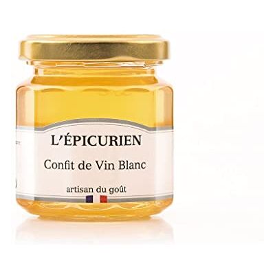 L'épicurien Confit artisanal de Vin Blanc pour fromages et foie gras – 125g - Publicité L'épicurien Confit artisanal de Vin Blanc pour fromages et foie gras – 125g - Publicité