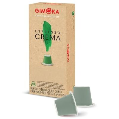 Gimoka Mélange Espresso Crema intensité 10-100 Capsules Compostable Compatibles avec les machines à café à usage domestique Nespresso* Produit en Italie (lot de 10 x 10) - Publicité Gimoka Mélange Espresso Crema intensité 10-100 Capsules Compostable Compatibles avec les machines à café à usage domestique Nespresso* Produit en Italie (lot de 10 x 10) - Publicité