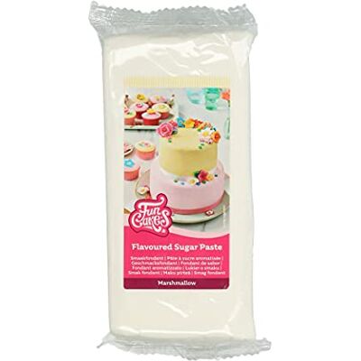 FunCakes Pâte à Sucre Aromatisée Marshmallow: facile à utiliser, lisse, flexible, douce et pliable, parfaite pour la décoration de gâteaux, casher et sans gluten. 1 kg - Publicité FunCakes Pâte à Sucre Aromatisée Marshmallow: facile à utiliser, lisse, flexible, douce et pliable, parfaite pour la décoration de gâteaux, casher et sans gluten. 1 kg - Publicité
