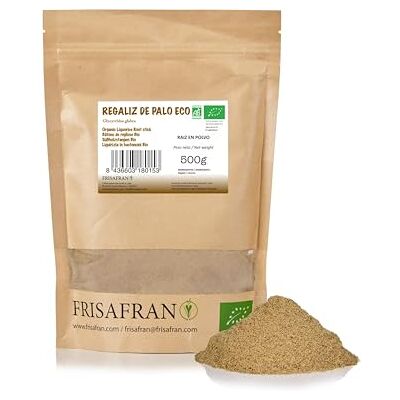 FRISAFRAN Bâton de Réglisse POUDRE 500g Biologique Directement Du Producteur Cultivé Navarre reglisse Bâton-Reglisse en poudre Bonbon-Reglisse Bonbons - Publicité FRISAFRAN Bâton de Réglisse POUDRE 500g Biologique Directement Du Producteur Cultivé Navarre reglisse Bâton-Reglisse en poudre Bonbon-Reglisse Bonbons - Publicité