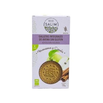 Biscuits bio à l'avoine et à la pomme et à la cannelle - Eco Salim - Publicité Biscuits bio à l'avoine et à la pomme et à la cannelle - Eco Salim - Publicité