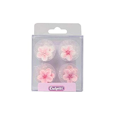 Culpitt Pink Flower Sugar Toppers 12 Pack - Publicité Culpitt Pink Flower Sugar Toppers 12 Pack - Publicité