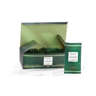 Dammann Frères Verveine Tisane 24 sachets individuels - Publicité Dammann Frères Verveine Tisane 24 sachets individuels - Publicité
