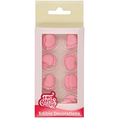 FunCakes Décorations en Sucre Pieds de Bébé Rose: Prêt à l'emploi pour la décoration de gâteaux, pour les cupcakes, les muffins et autres, Edible Sugar Decorations Baby Feet Girl Set/16 - Publicité FunCakes Décorations en Sucre Pieds de Bébé Rose: Prêt à l'emploi pour la décoration de gâteaux, pour les cupcakes, les muffins et autres, Edible Sugar Decorations Baby Feet Girl Set/16 - Publicité