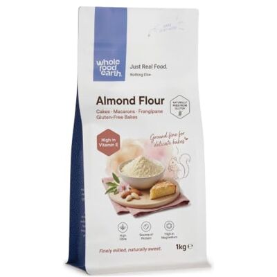 Wholefood Earth Farine d'Amandes Sans OGM, 1 kg Riche en Fibres, Source de Protéines, Gluten-Free - Publicité Wholefood Earth Farine d'Amandes Sans OGM, 1 kg Riche en Fibres, Source de Protéines, Gluten-Free - Publicité