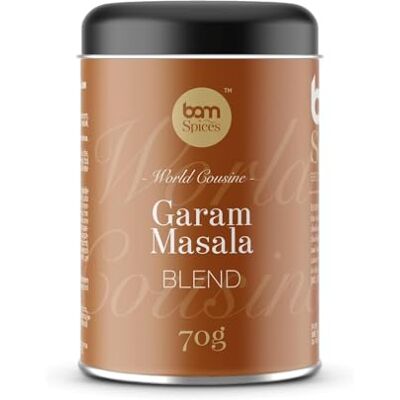 BAM Mélange d'Épices – Pour Recettes Sucrées et Salées, Sans Gluten, Saveurs Naturelles, Sans Additifs – Garam Masala, 70 g - Publicité BAM Mélange d'Épices – Pour Recettes Sucrées et Salées, Sans Gluten, Saveurs Naturelles, Sans Additifs – Garam Masala, 70 g - Publicité