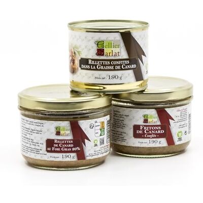 Cellier du Périgord Assortiment de 3 Terrines et Rillettes 560g - Publicité Cellier du Périgord Assortiment de 3 Terrines et Rillettes 560g - Publicité