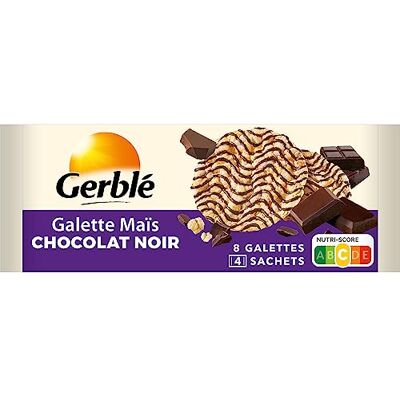 Gerblé Galettes Maïs Chocolat Noir – 4 Sachets Individuels de 2 Galettes, Sans Huile de Palme, Source de Fibres, Idéales pour une Pause Gourmande – 96g - Publicité Gerblé Galettes Maïs Chocolat Noir – 4 Sachets Individuels de 2 Galettes, Sans Huile de Palme, Source de Fibres, Idéales pour une Pause Gourmande – 96g - Publicité