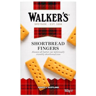 Walkers Walker Sablés Sablés Fingers 160 g, pack de 6 x 160 g) - Publicité Walkers Walker Sablés Sablés Fingers 160 g, pack de 6 x 160 g) - Publicité